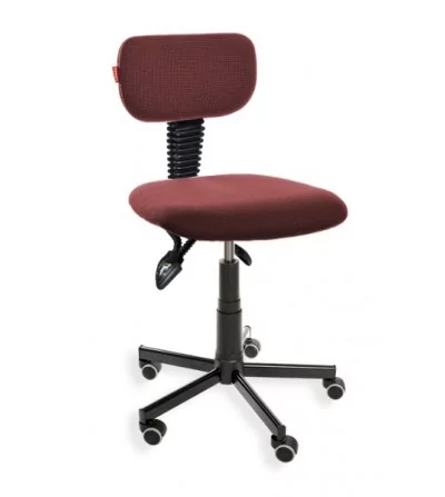 Black 01 asynchro WH - krzesło przemysłowe - szwalnicze na kółkach, z mechanizmem asynchronicznym