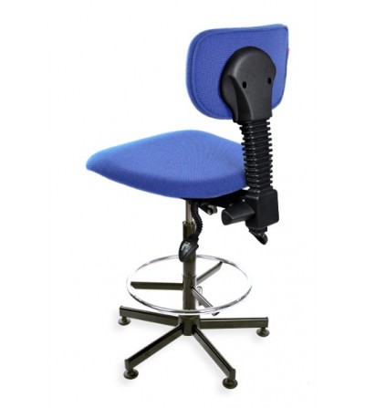 Podwyższane krzesło przemysłowe Black 01, podnóżek, stopki, producent