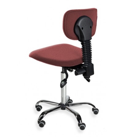 Krzeslo warsztatowe obrotowe na kółkach Black 01 chrome asynchro WH