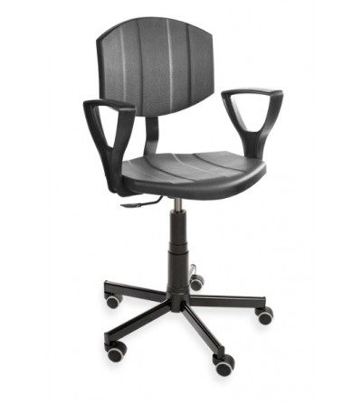 Krzesło laboratoryjne PurActive z podłokietnikami, na kółkach, producent