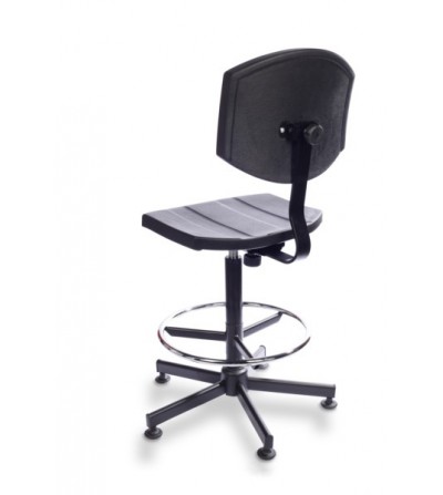 Krzesło laboratoryjne PurActive, z podnóżkiem, podwyższane, na stopkach